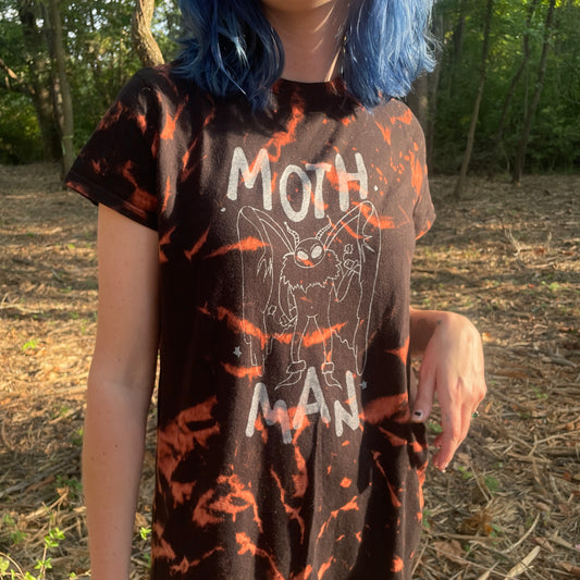 Mothman Cryptid Shirt Reverse Dye